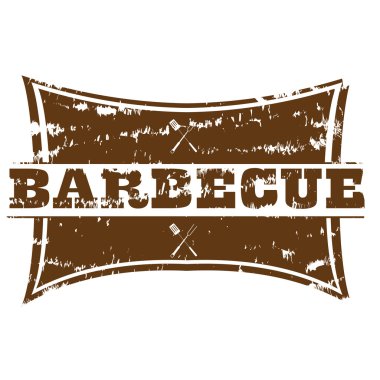 Barbekü etiket illüstrasyon