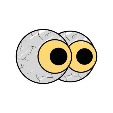 İzole edilmiş koyu renk gözler simgesi