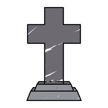 İzole edilmiş mezar taşı simgesi