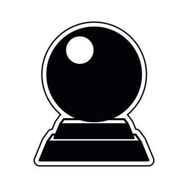 İzole kristal küre simgesi