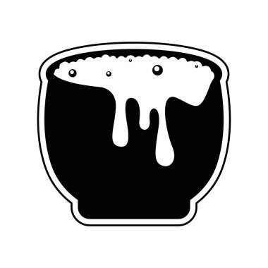 izole cadı saksı simgesi