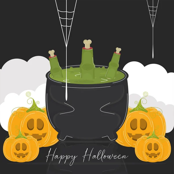 Feliz tarjeta de Halloween — Vector de stock