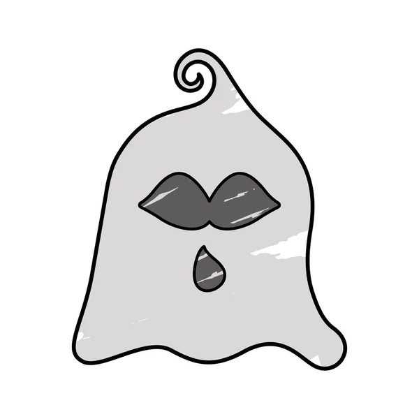 Dibujos animados fantasma aislado — Archivo Imágenes Vectoriales