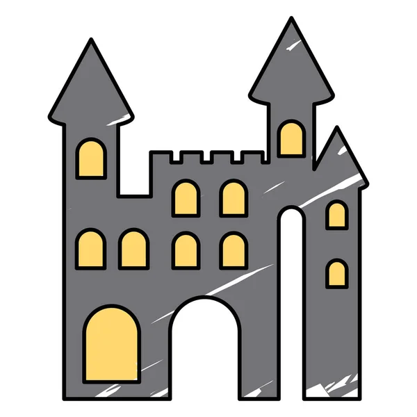 Château isolé de terreur — Image vectorielle