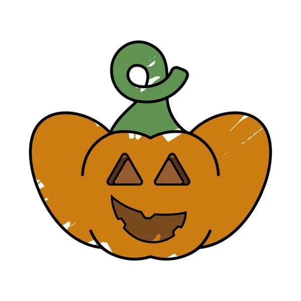 Happy halloween pumpkin icon — Stock Vector