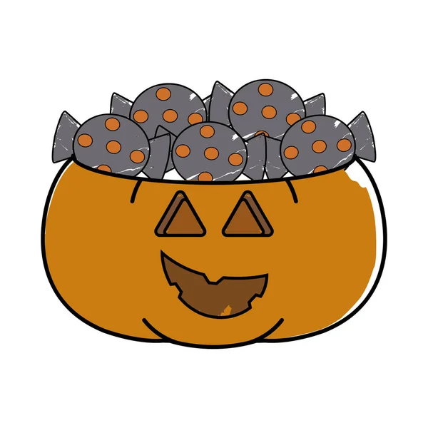 Bonne icône de citrouille halloween — Image vectorielle