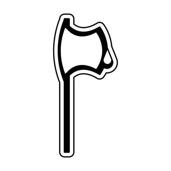 Icono de hacha aislada — Vector de stock