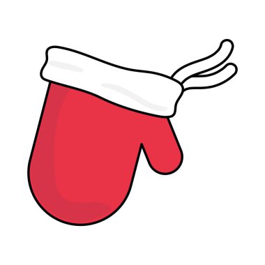 İzole edilmiş Noel eldiveni simgesi