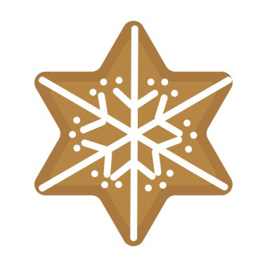 İzole edilmiş Noel zencefilli çörek ikonu