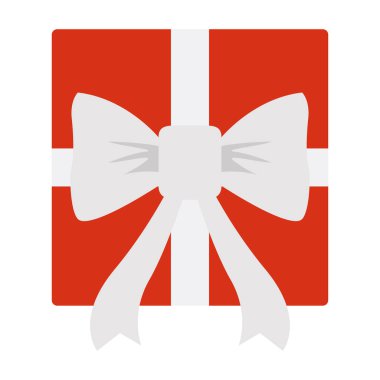 İzole edilmiş kırmızı noel hediyesi simgesi