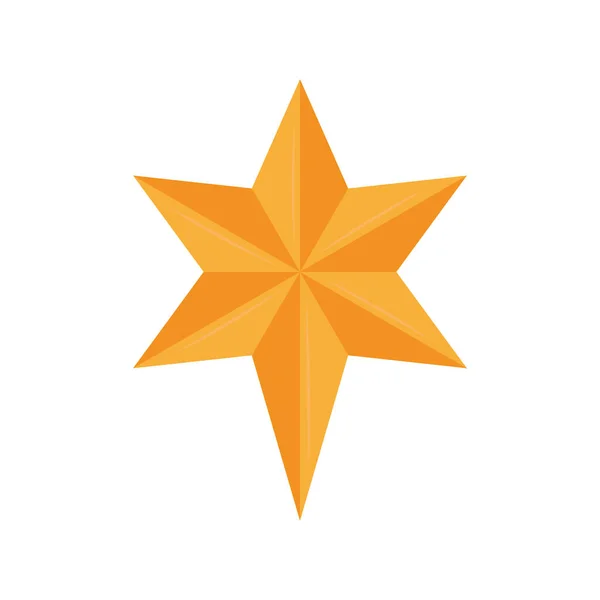 Estrela natividade dourada isolada — Vetor de Stock