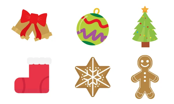 Set of christmas icons — Stock Vector