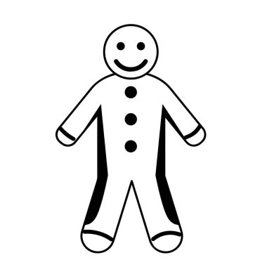 İzole edilmiş Noel zencefilli çörek ikonu