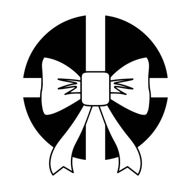 İzole edilmiş beyaz noel hediyesi simgesi