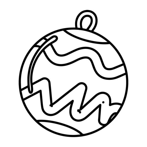 Isolated christmas ball icon — Stock Vector