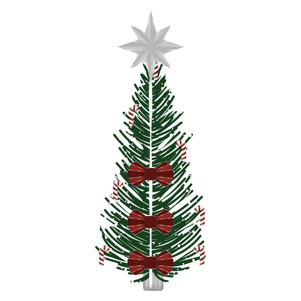 Isolated christmas tree — Stock Vector