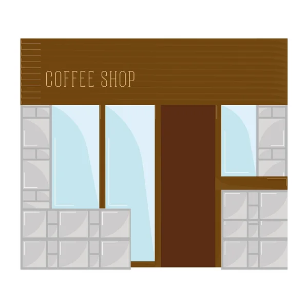 Cafetería aislada — Vector de stock