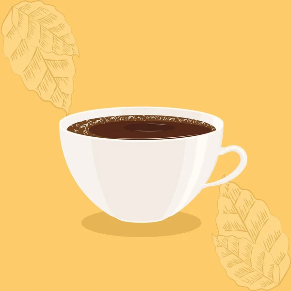 İzole kahve fincanı. — Stok Vektör