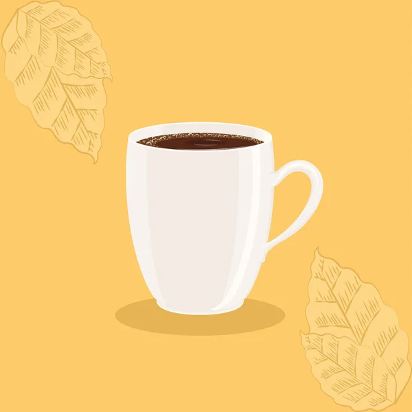 Izolovaný šálek kávy — Stockový vektor
