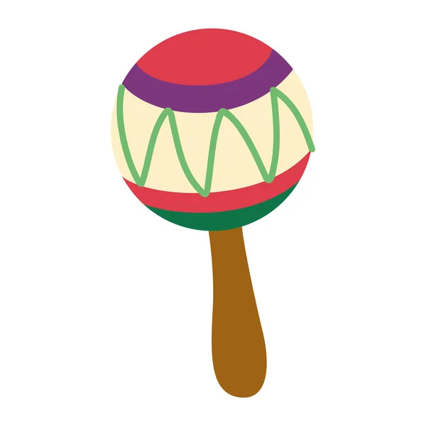 Maraca decorada aislada — Archivo Imágenes Vectoriales