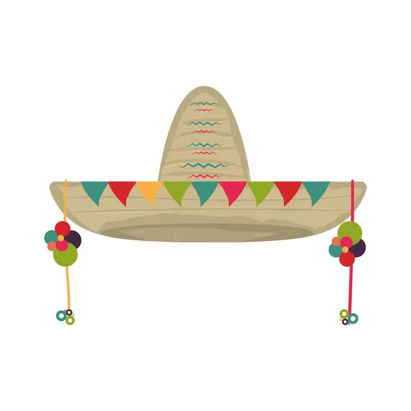 Isolated traditional mexican hat — Stock Vector