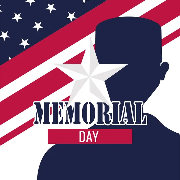 Memorial day poster — Stock Vector