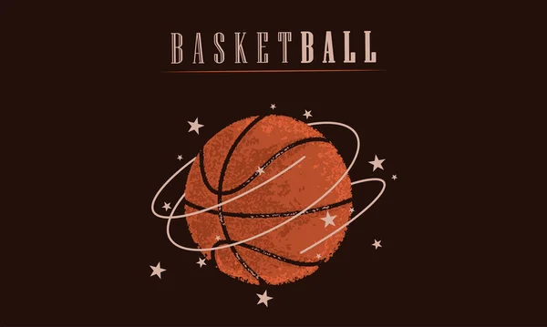 Cartel de baloncesto coloreado — Vector de stock