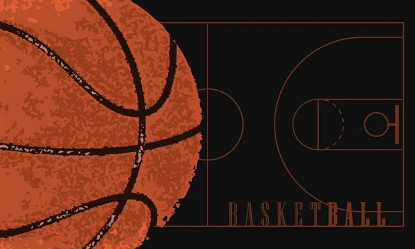 Affiche de basket de couleur — Image vectorielle