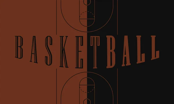 Affiche de basket de couleur — Image vectorielle