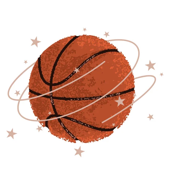 Μεμονωμένη μπάλα μπάσκετ — Διανυσματικό Αρχείο