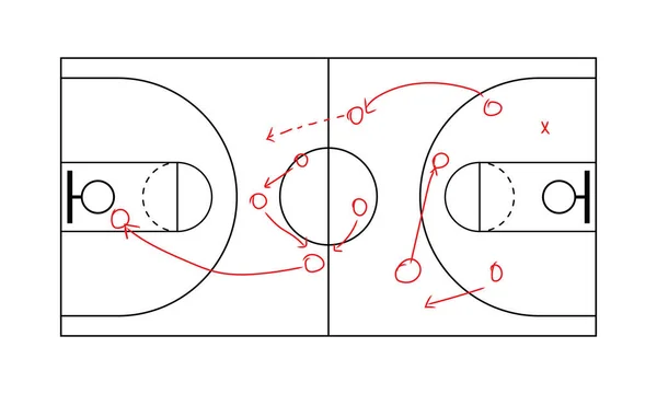 Corte de basquete isolada —  Vetores de Stock