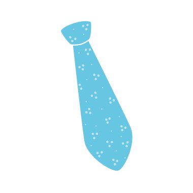 Nokta desenli izole mavi hippi kravatı.