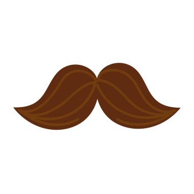İzole bıyık ikonu. Kahverengi bıyık