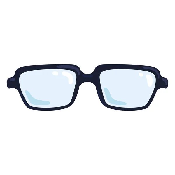 Gafas hipster aisladas estilo caricaturesco — Vector de stock