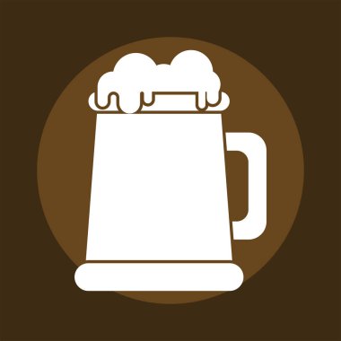 Köpüklü bira bardağı eşkali.