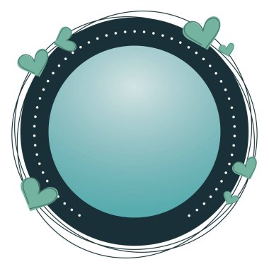 Kalp şekilli izole bir rozet.