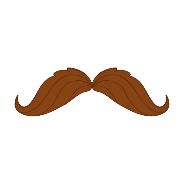 Esbozo de bigote hipster de moda aislado — Vector de stock
