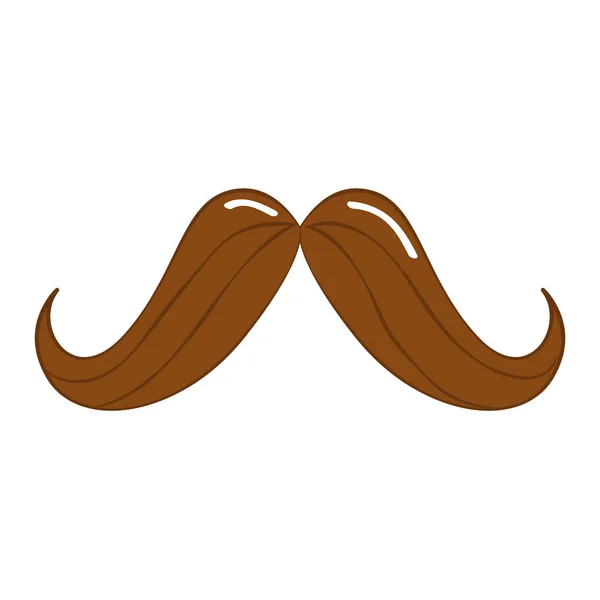 Esquisse de moustache hipster à la mode isolée — Image vectorielle