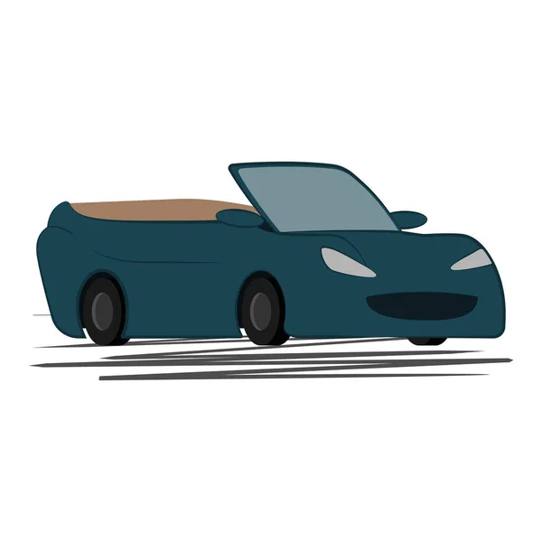 Icono de coche convertible clásico aislado — Vector de stock