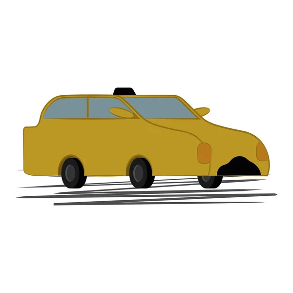 Geïsoleerde taxi pictogram openbaar vervoer — Stockvector