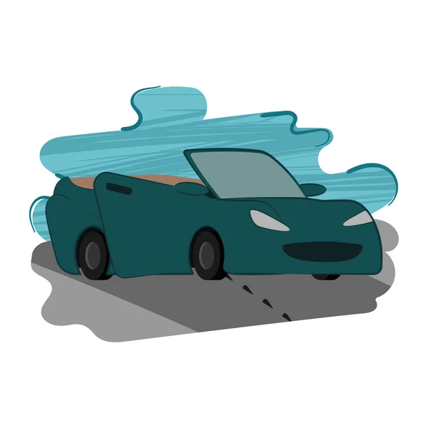 Icono de coche aislado transporte de automóviles — Vector de stock