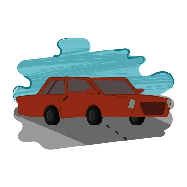 Icono de coche aislado transporte de automóviles — Vector de stock