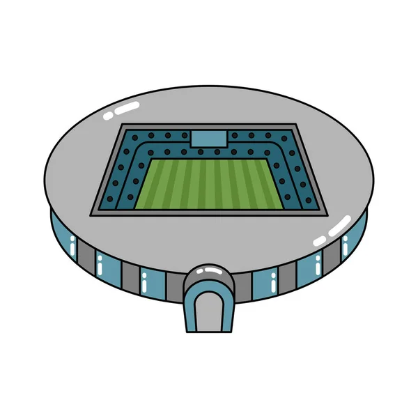 Isolierte 3D-Stadion-Ikone Modernes Gebäude — Stockvektor