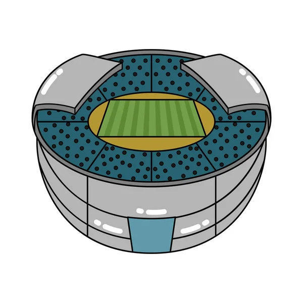 Icono aislado del estadio 3D Edificio moderno — Vector de stock