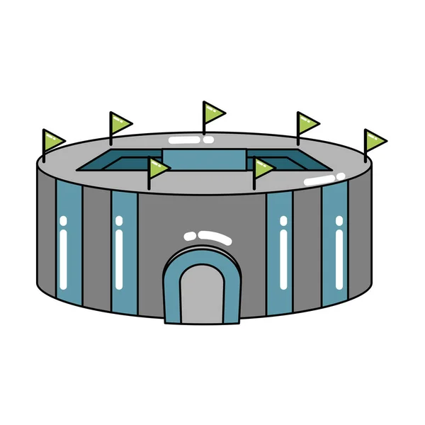 Izolovaný 3D stadion ikona Moderní budova — Stockový vektor
