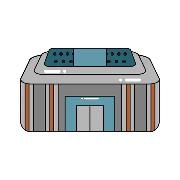 Icono aislado del estadio 3D Edificio moderno — Archivo Imágenes Vectoriales