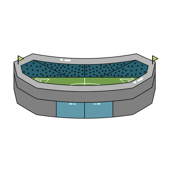 Izolowana ikona stadionu 3D Nowoczesny budynek — Wektor stockowy