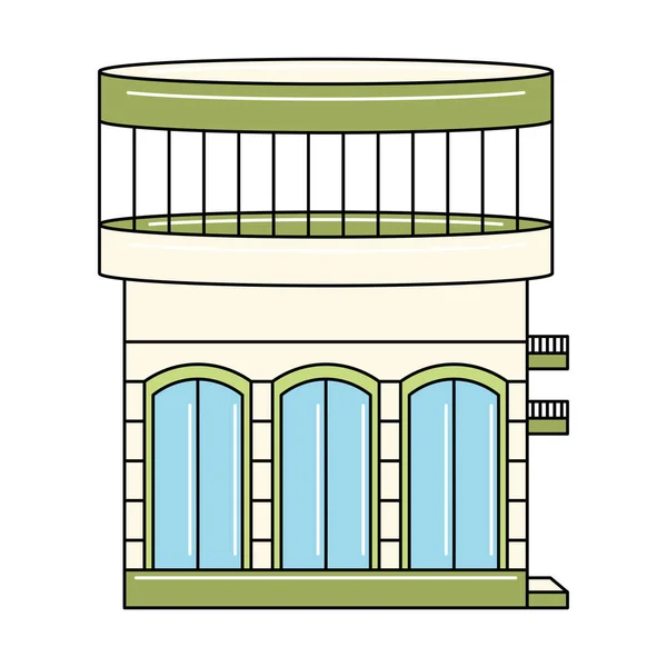 Isolierte City-Shop-Gebäude-Ikone — Stockvektor