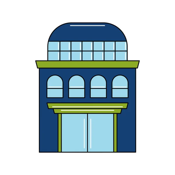 Icono de edificio de tienda de ciudad aislada — Vector de stock