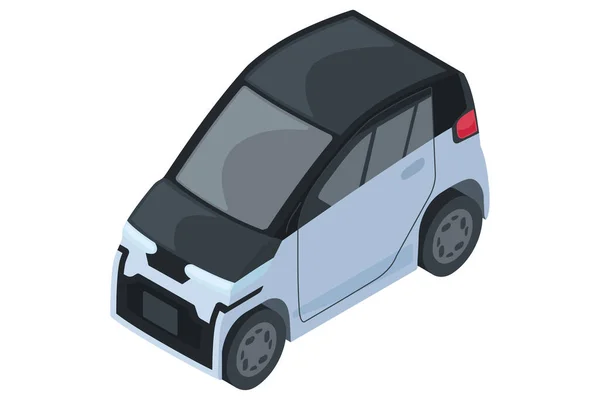 Izolovaný 3D elektrický městský automobil ikona — Stockový vektor